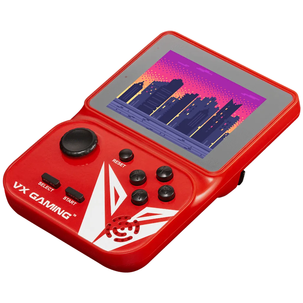 VX Gaming Nostalgia Series Handheld Retro Game Station with 4gb Micro SD - Red