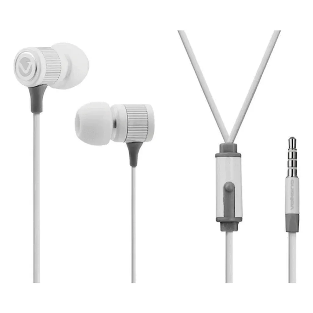 Volkano Earphones with Mic - Stannic Series - White