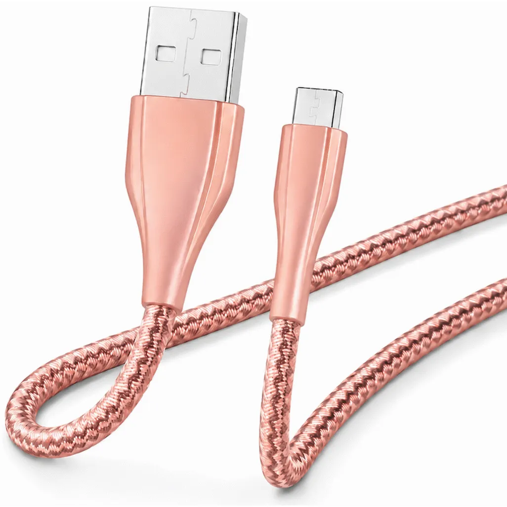 Volkano Fashion Series Micro USB Cable 1.8m - Rose Gold