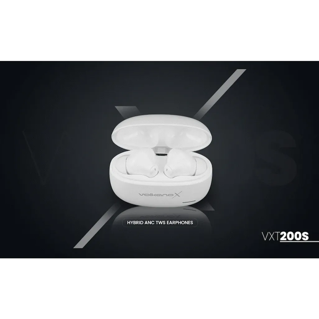 VolkanoX VXT200S Hybrid ANC TWS Earphones - White