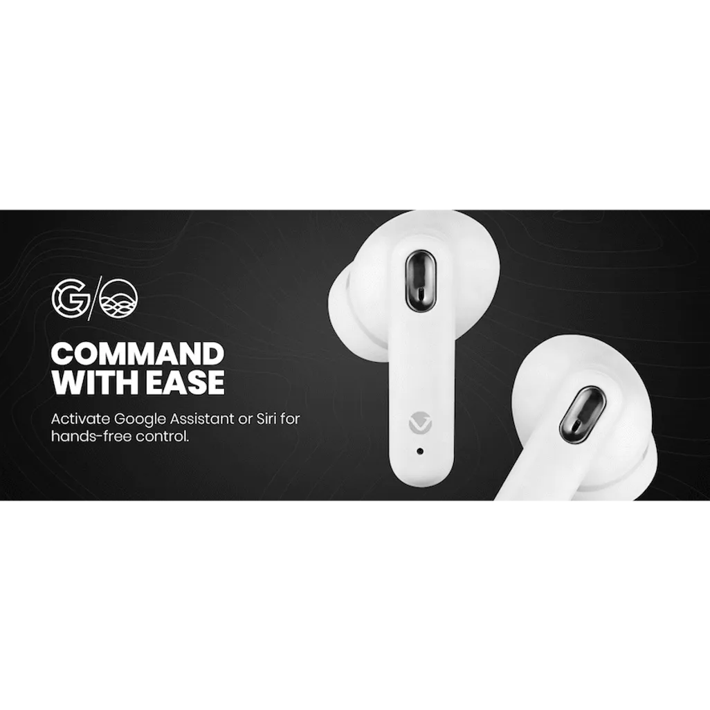 Volkano Pulse Series True Wireless Earphones with Charging Case - White