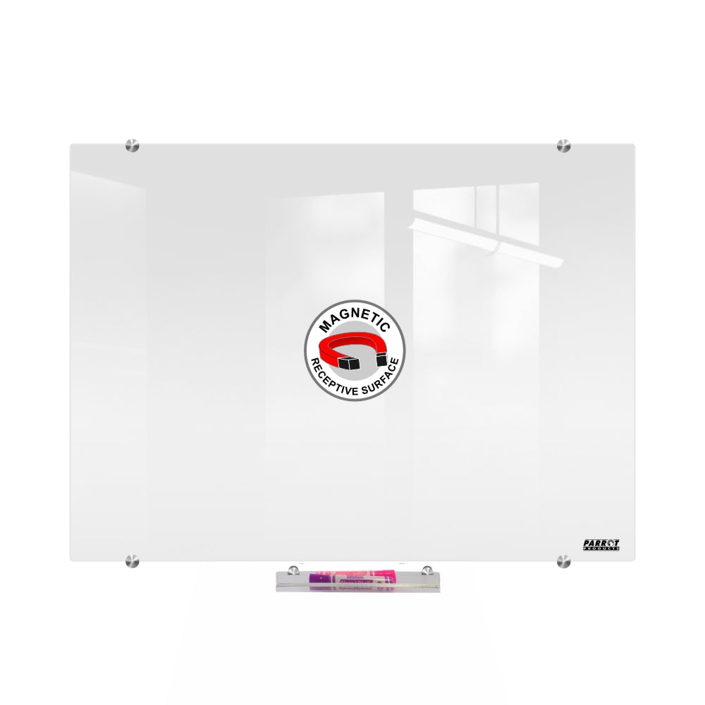 Parrot Products Magnetic Glass Whiteboard (900*600mm)
