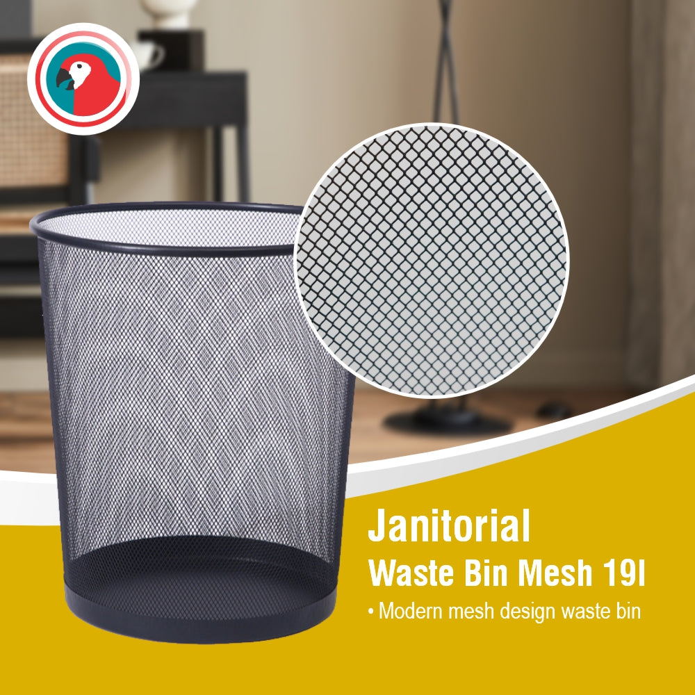 Janitorial Waste Bin Mesh 19L