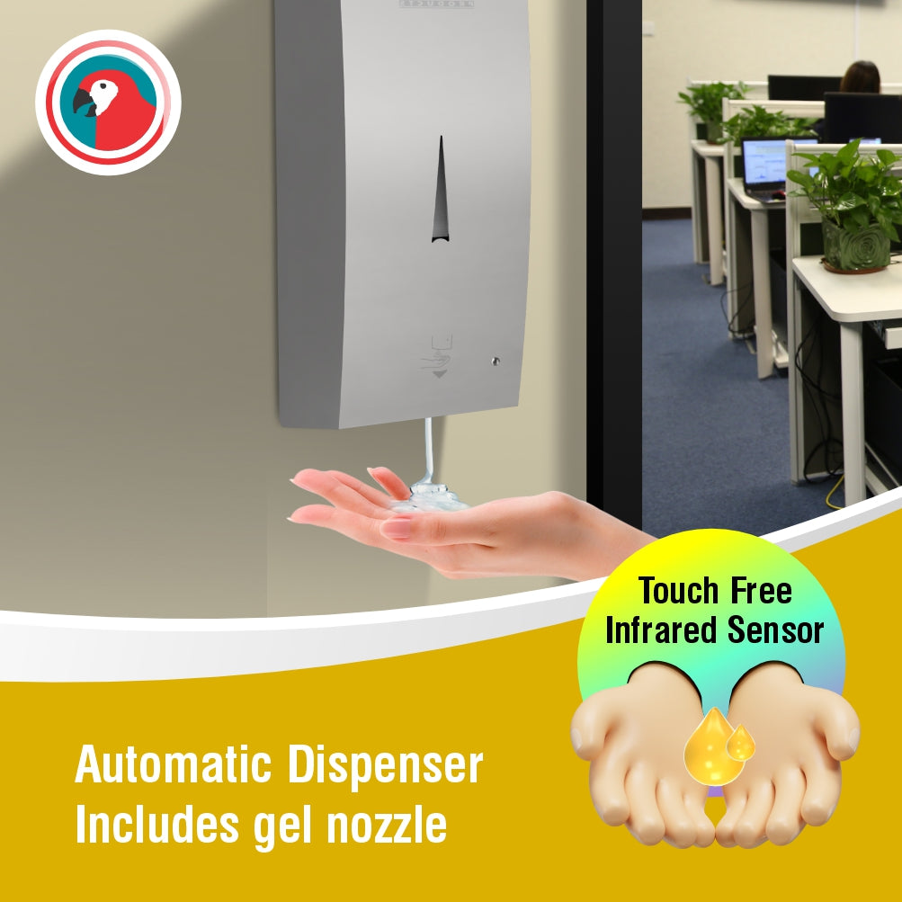 Janitorial Stainless Steel Gel/Soap Auto Wall Mounted Dispenser 1000ml