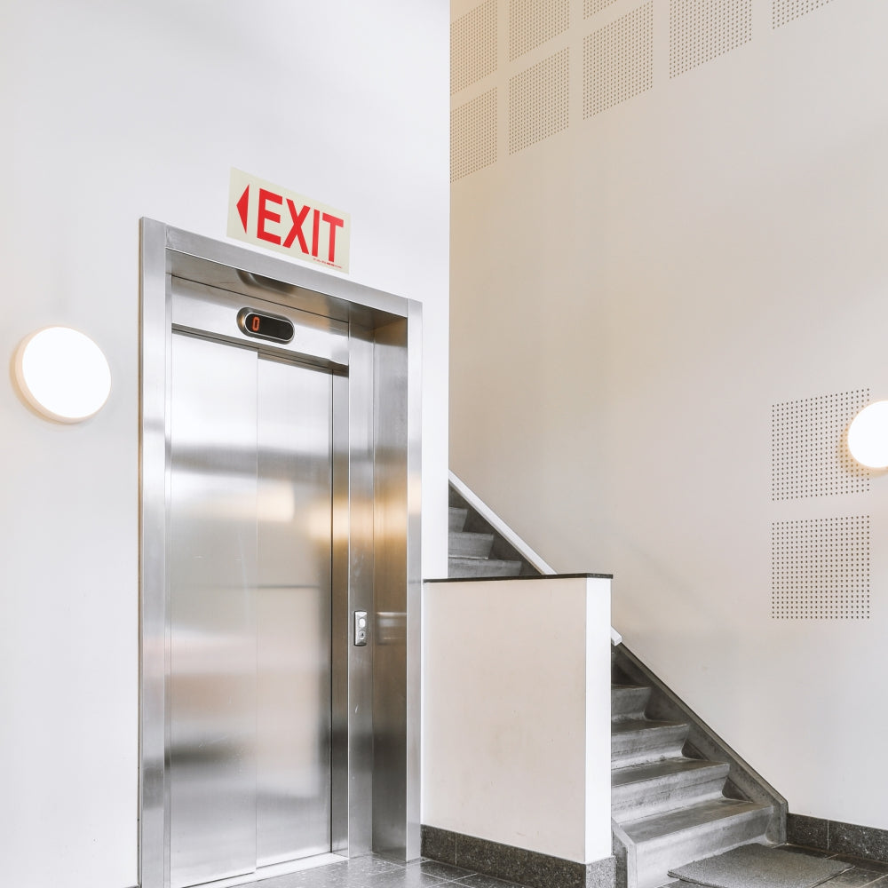 Photoluminescent 190MM Safety Sign - E5 Arrow Right Exit