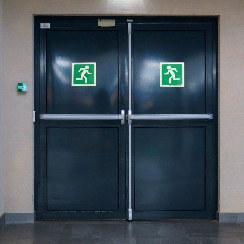 Photoluminescent 190MM Safety Sign - E29-Running Man Facing Right