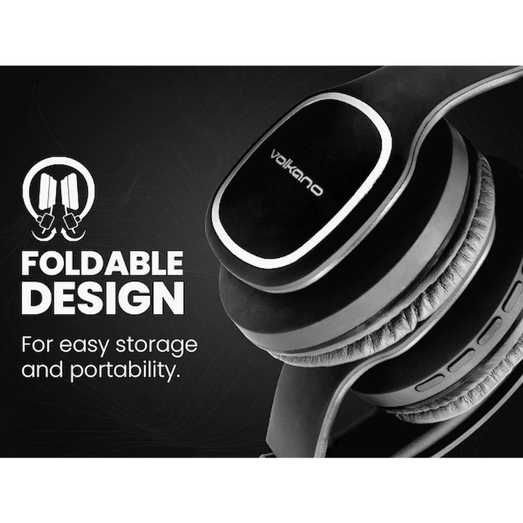 Volkano Phonic Series Bluetooth Full Size Headphones - Black