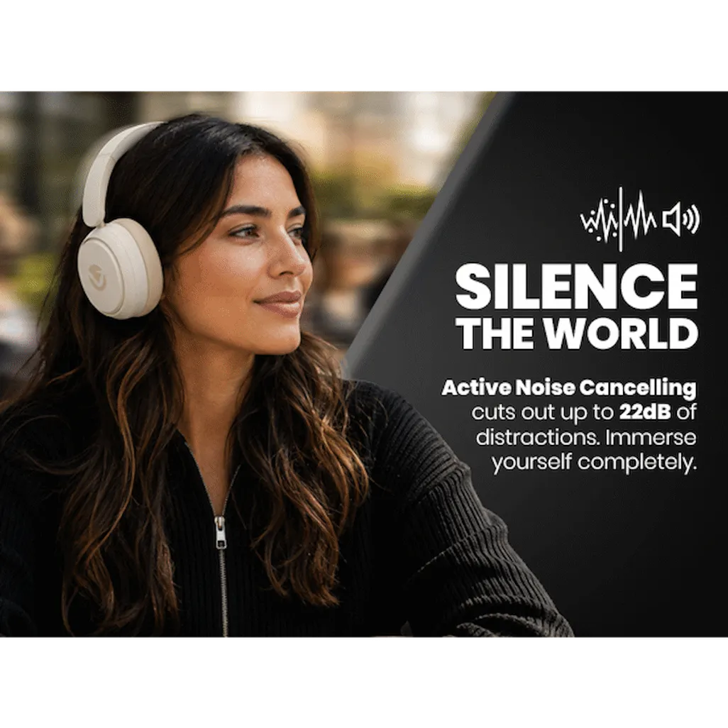Volkano Lexi Bluetooth Headphone with ANC - Nude