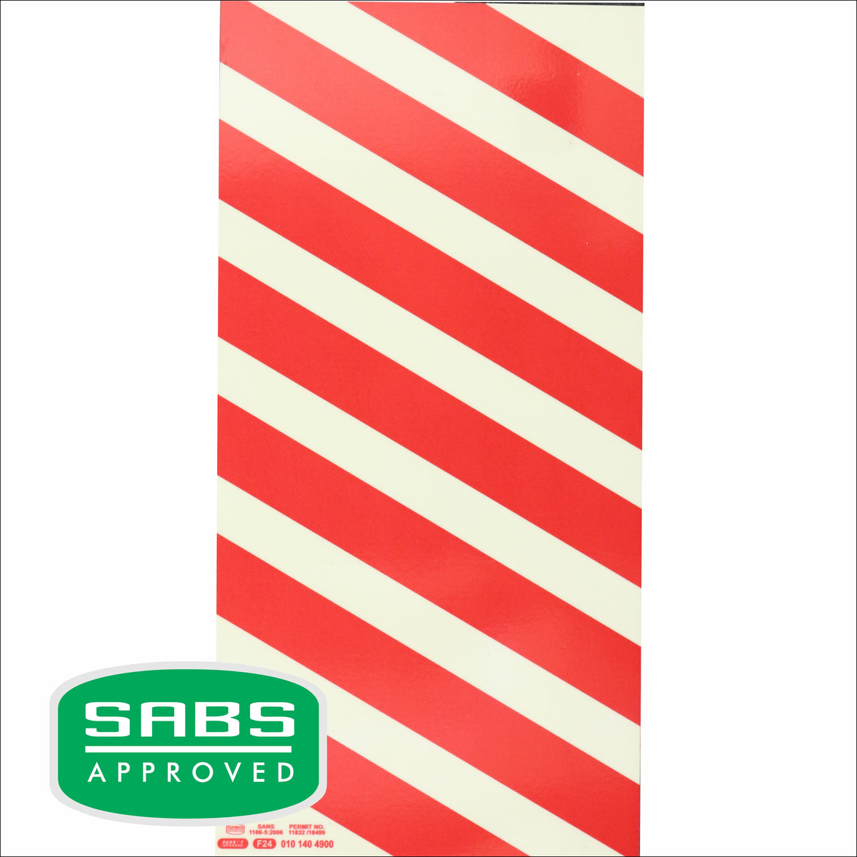 Photoluminescent 190mm Safety Sign F24 Chevrons