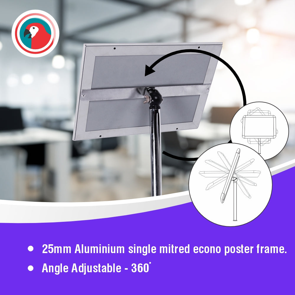 Lollipop aluminium poster frame stand A4