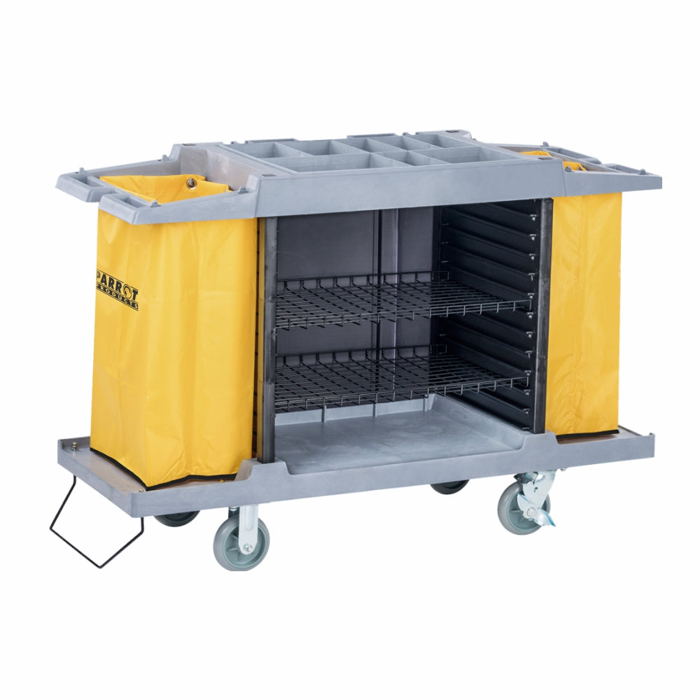 Parrot Products Housekeeping Service Trolley Plastic Utility Cart