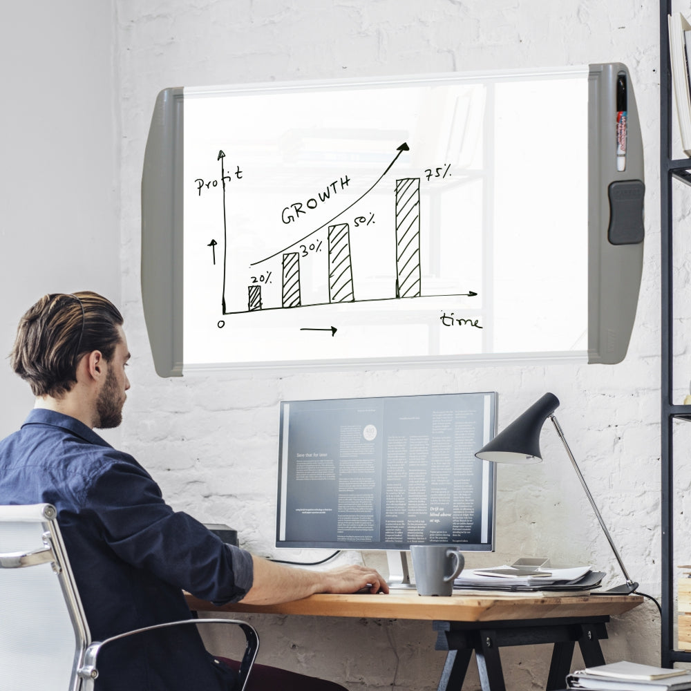 Parrot Products Slimline Non-Magnetic Whiteboard (900*600mm)