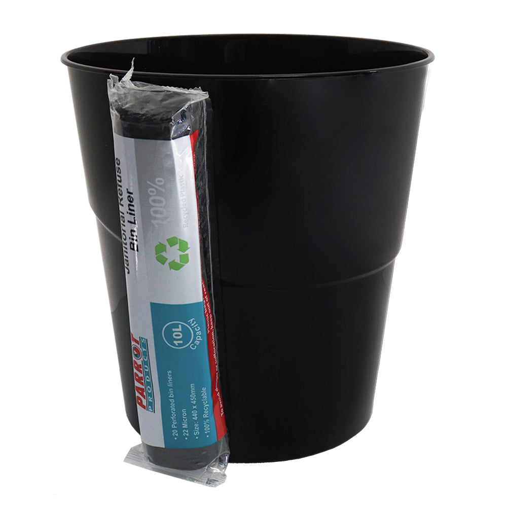 Promo Janitorial Waste Bin 10L + Refuse Bag 22 Micron 10L