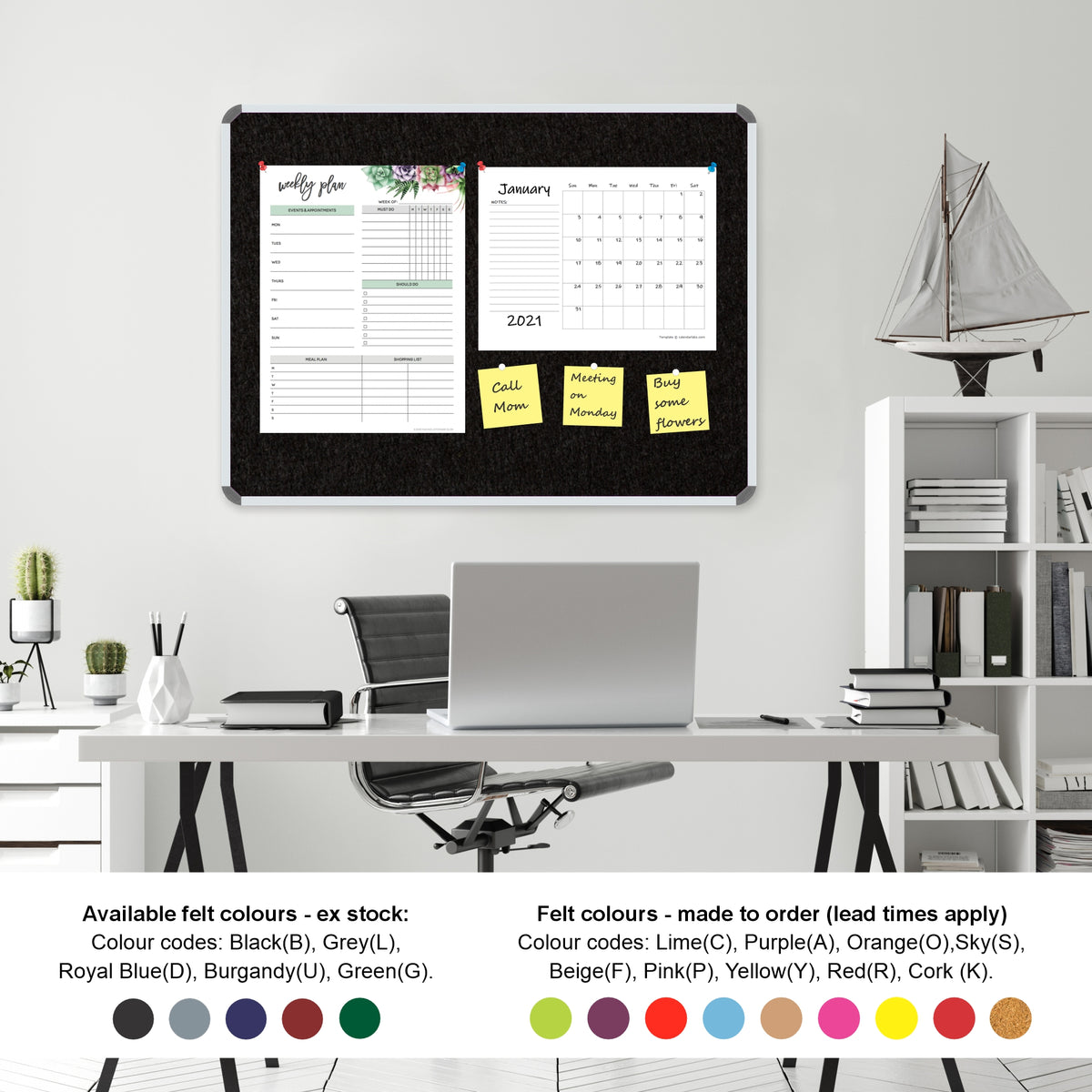 Info Board (Aluminium Frame - 900*600mm - Cork)