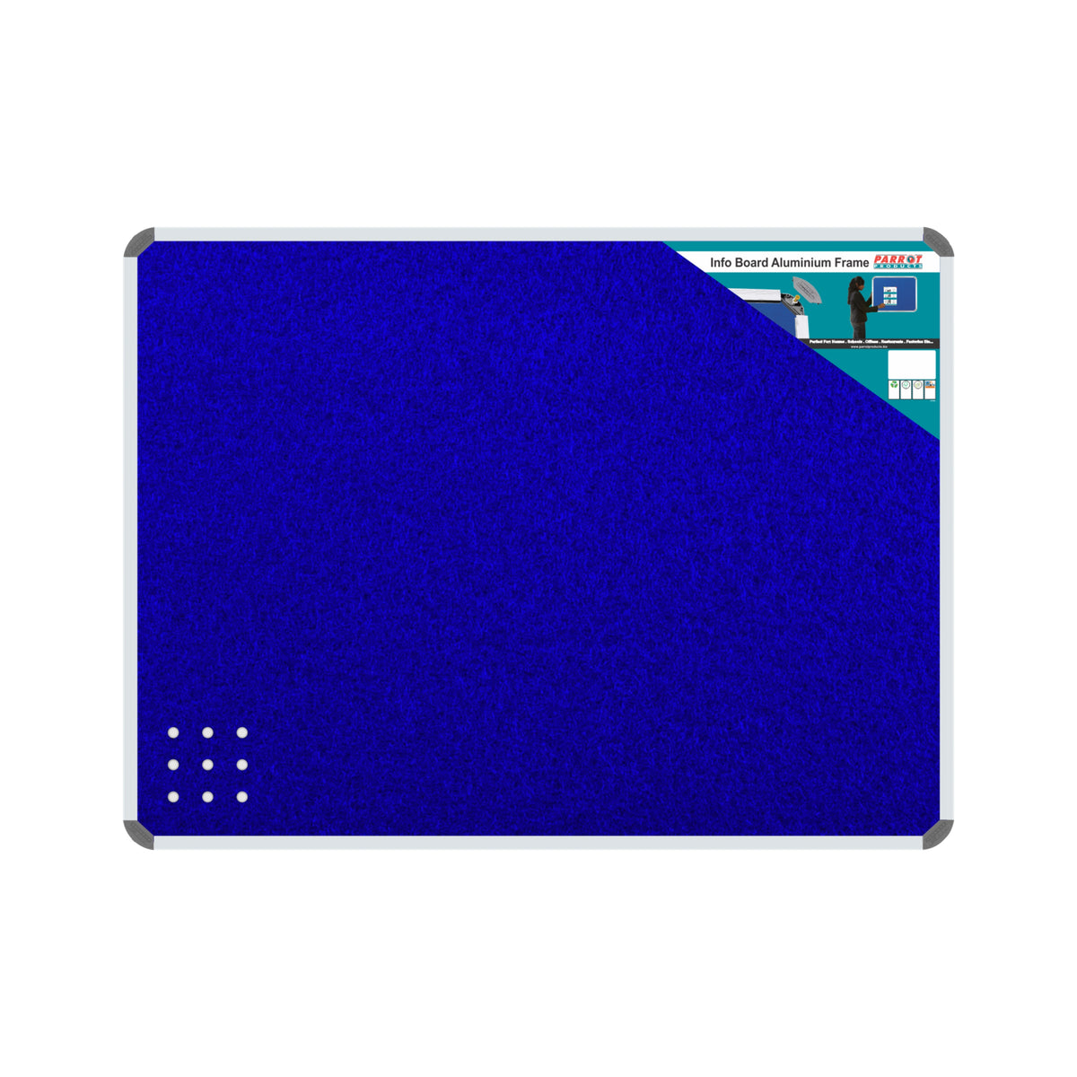 Info Board (Aluminium Frame - 900*900mm - Royal Blue)