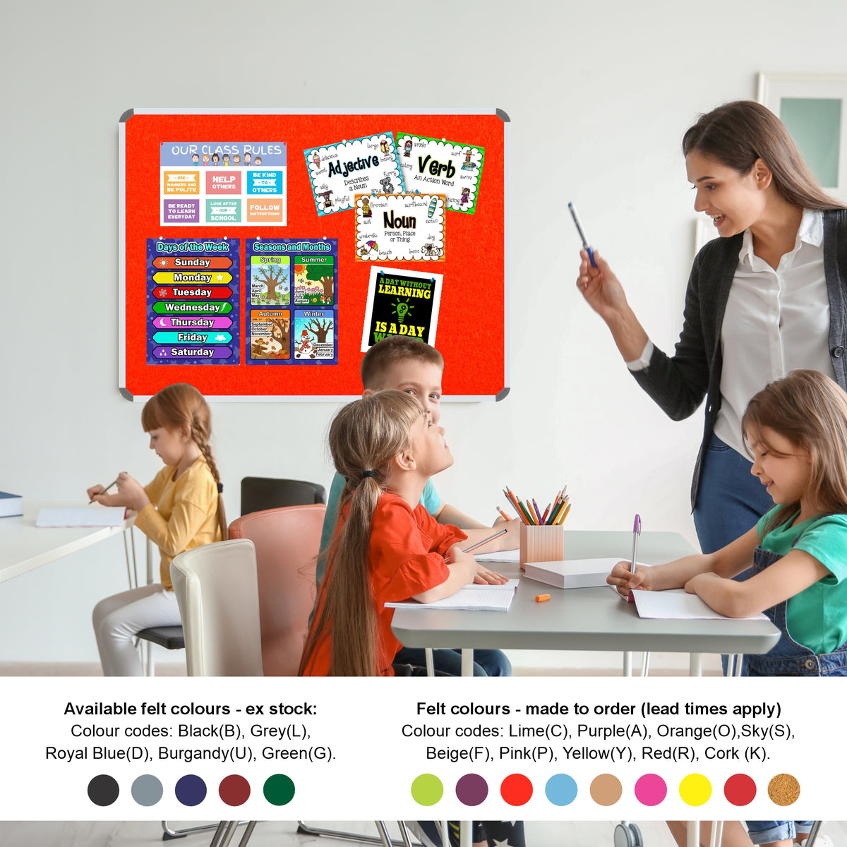 Info Board (Aluminium Frame - 1000*1000mm - Orange)