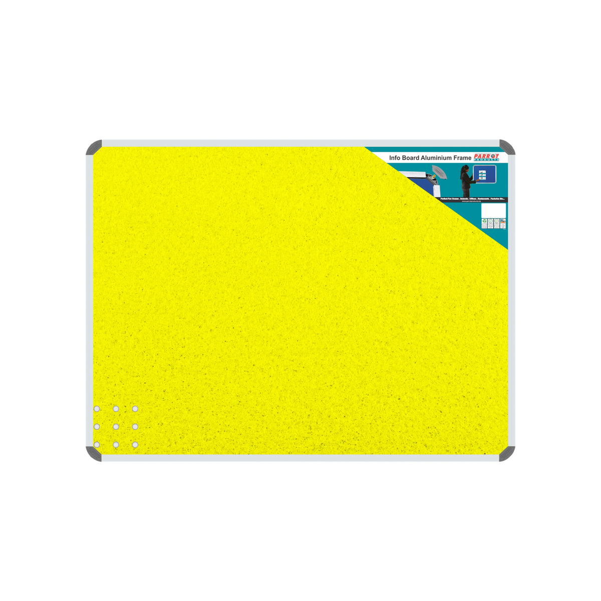 Info Board (Aluminium Frame - 1000*1000mm - Yellow)