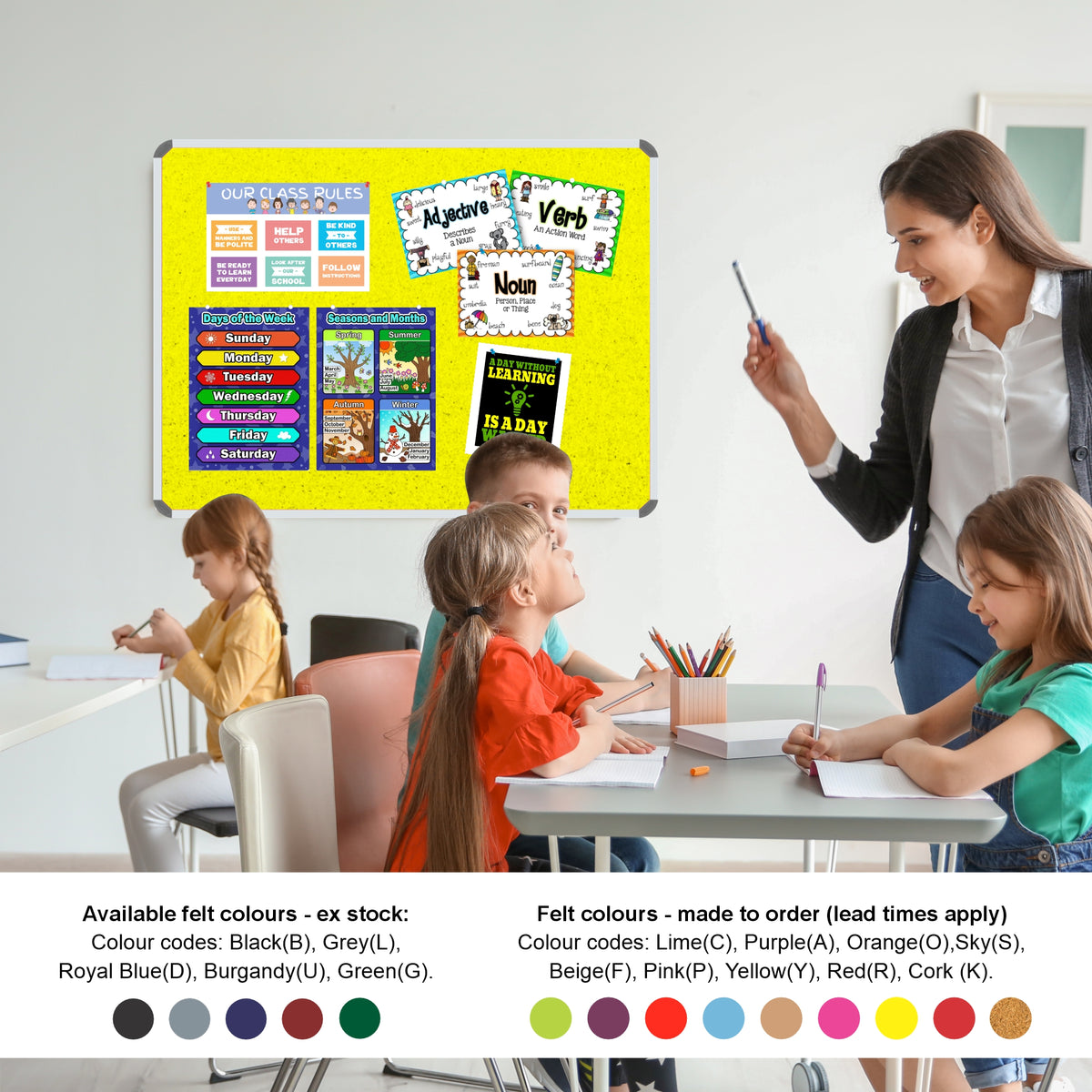 Info Board (Aluminium Frame - 1000*1000mm - Yellow)