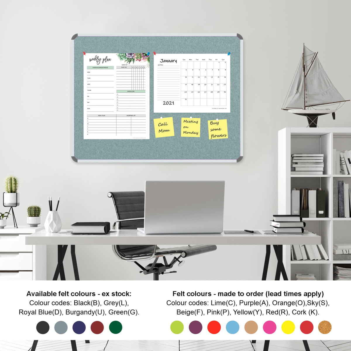 Info Board (Aluminium Frame - 1200*1200mm - Grey)