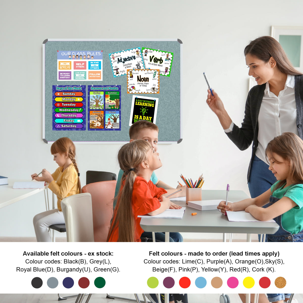 Info Board (Aluminium Frame - 1200*1200mm - Grey)