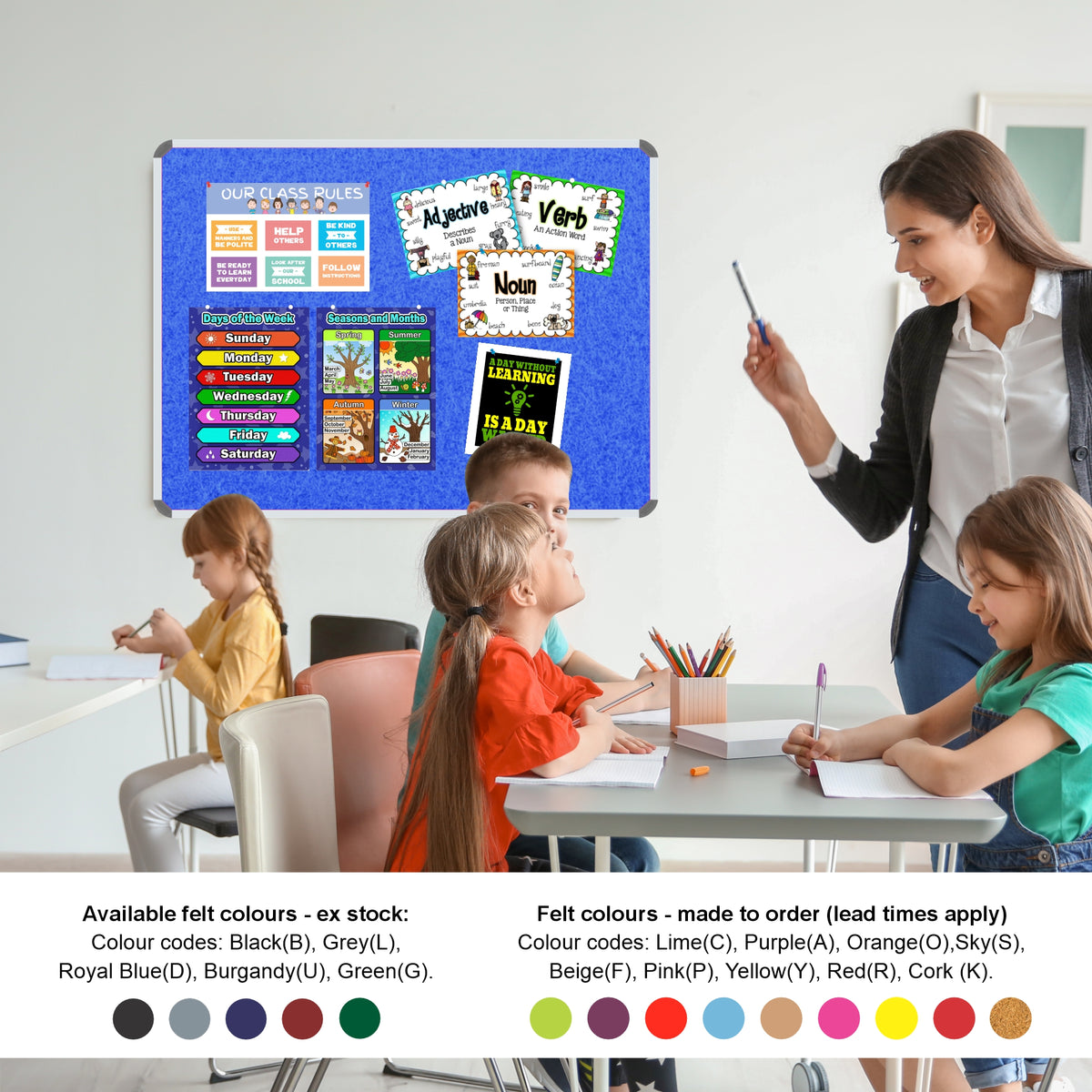Info Board (Aluminium Frame - 1200*1200mm - Sky Blue)