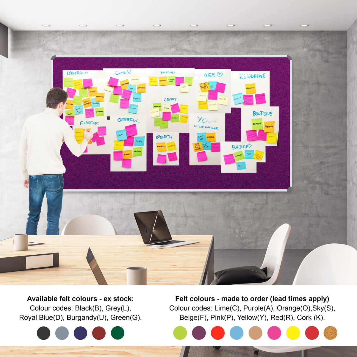 Info Board (Aluminium Frame - 1500*900mm - Cork)