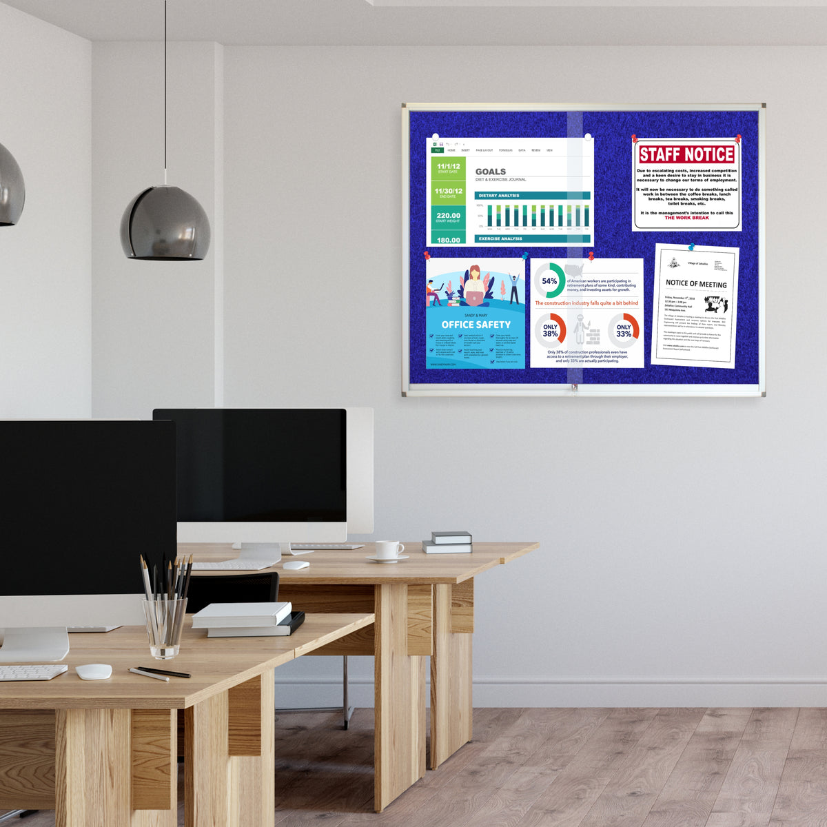 Pinning Display Case (1200*900mm - Royal Blue)