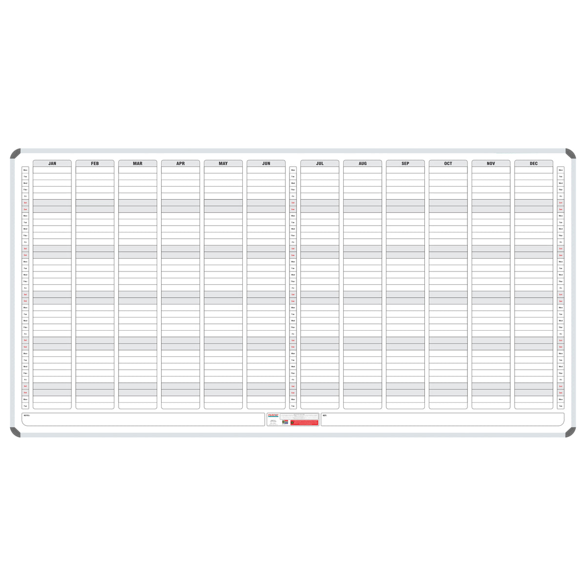 Magnetic Year Planner (2400*1200mm)