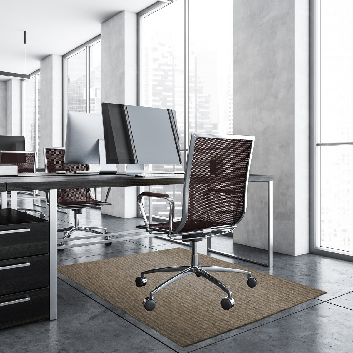 Floor Protector Ribbed Non-Slip 1200 x 850 x 5.5mm Spice