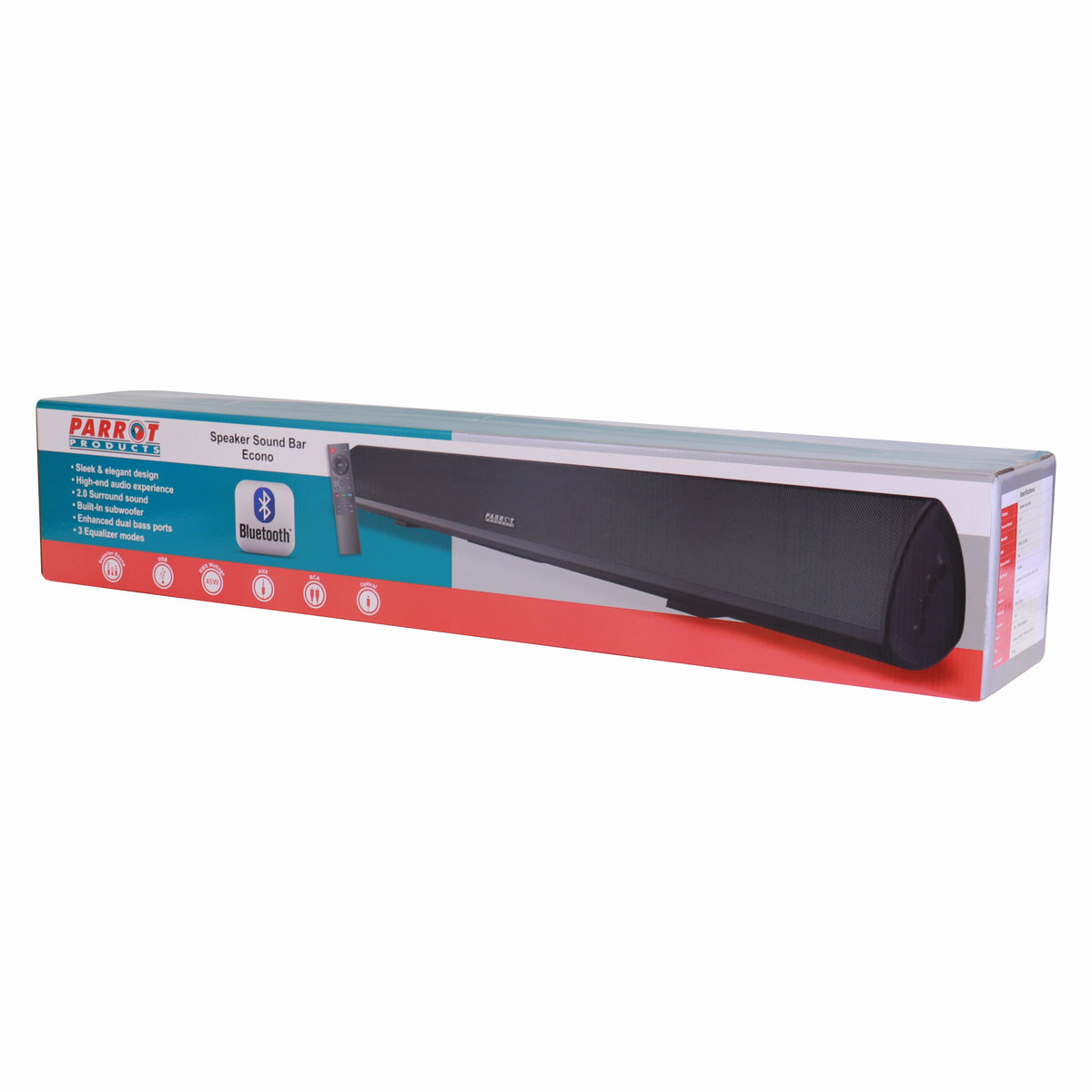 Parrot Speaker Sound Bar Econo Incl Wall Bracket