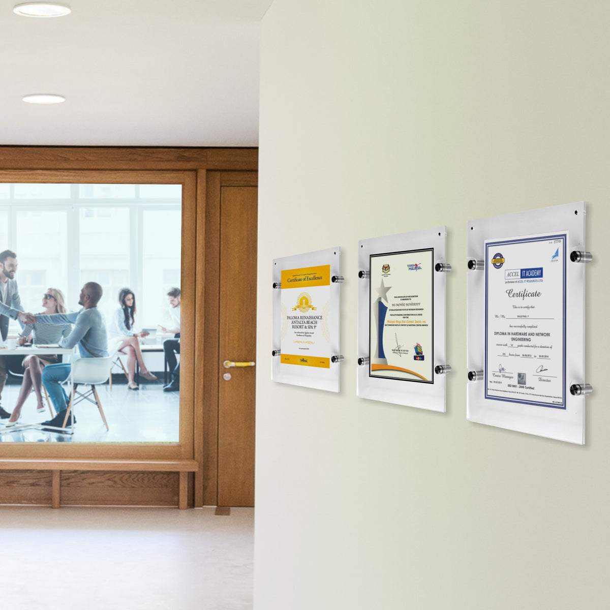 A4 Acrylic Wall Mounted Certificate Holder