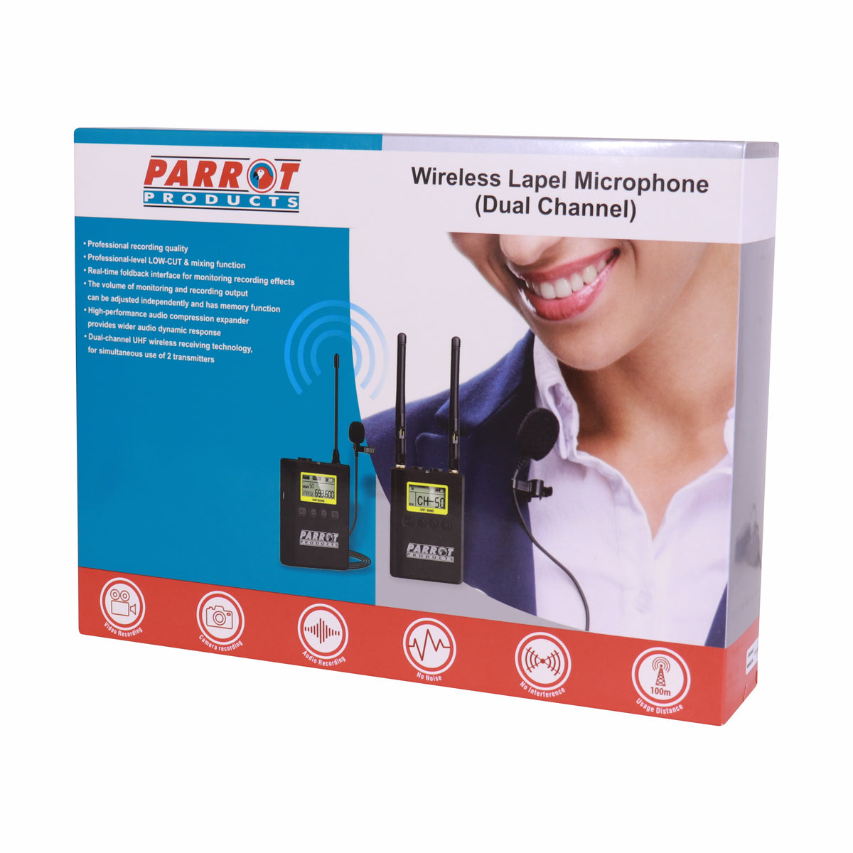 Wireless Lapel Microphone (Dual Channel)