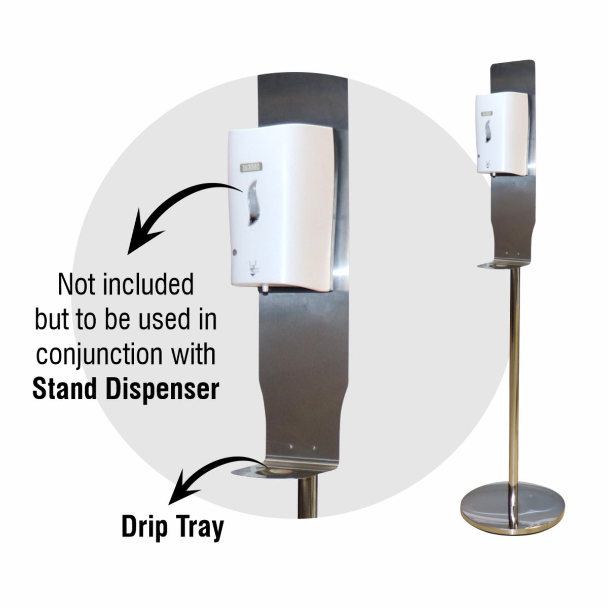 Janitorial Dispenser Stand - Stainless Steel