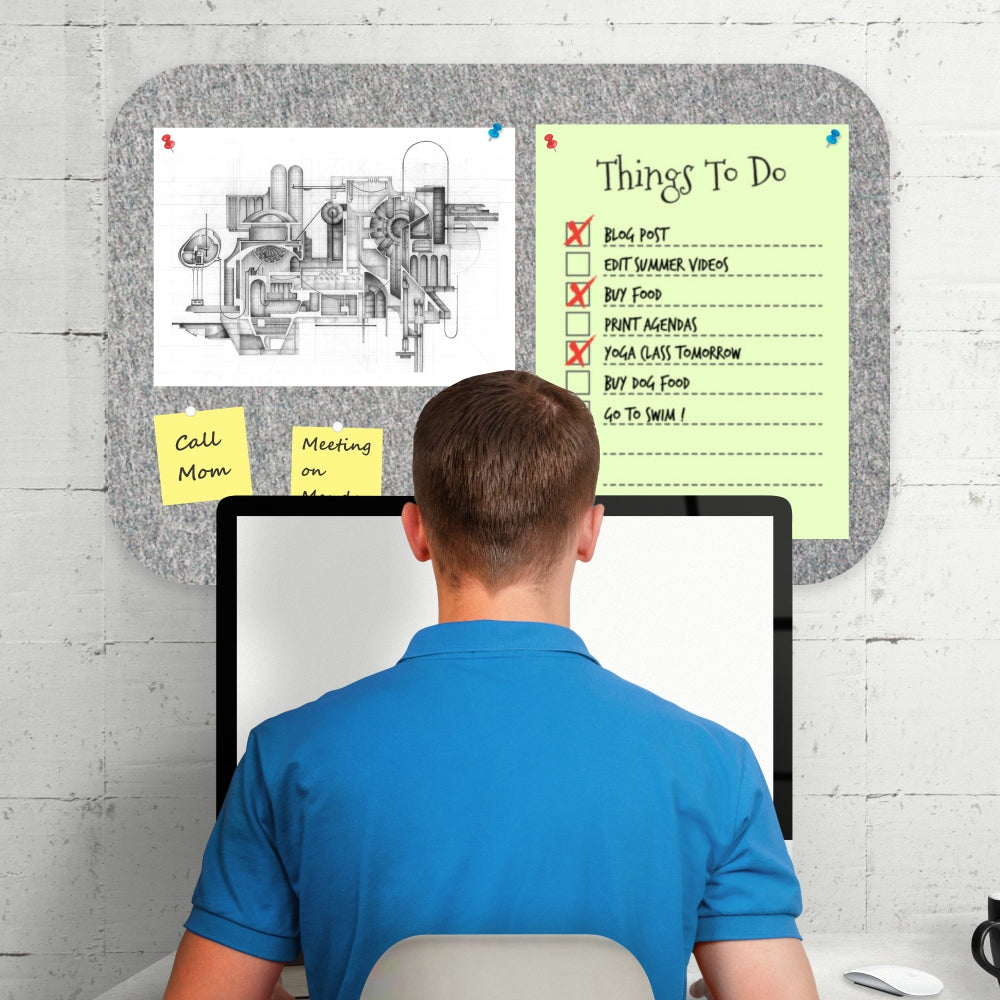 Adhesive Pin Board (No Frame - 900*600mm - Grey)