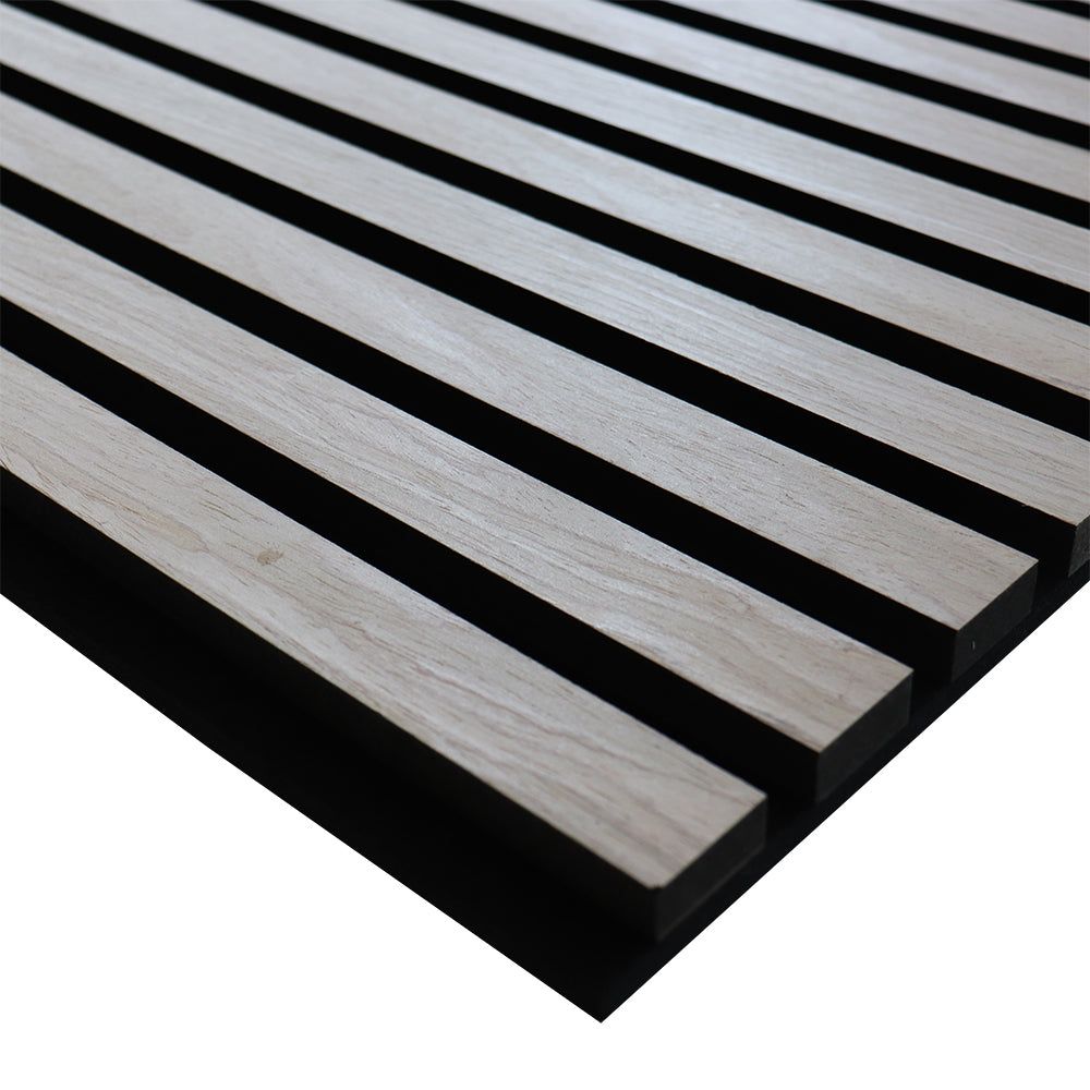 Acoustic Slatted Wall Panel 600 2400mm Light Oak