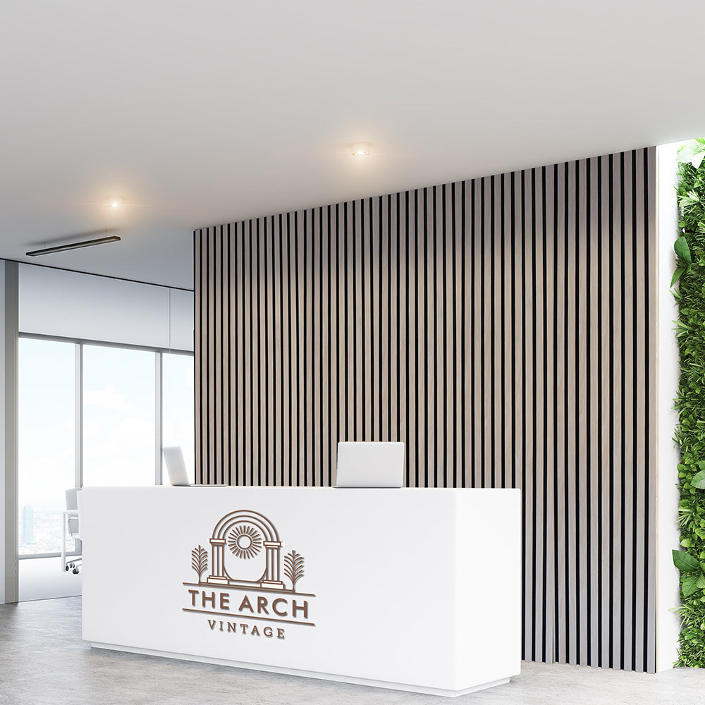 Acoustic Slatted Wall Panel 600 2400mm Light Oak