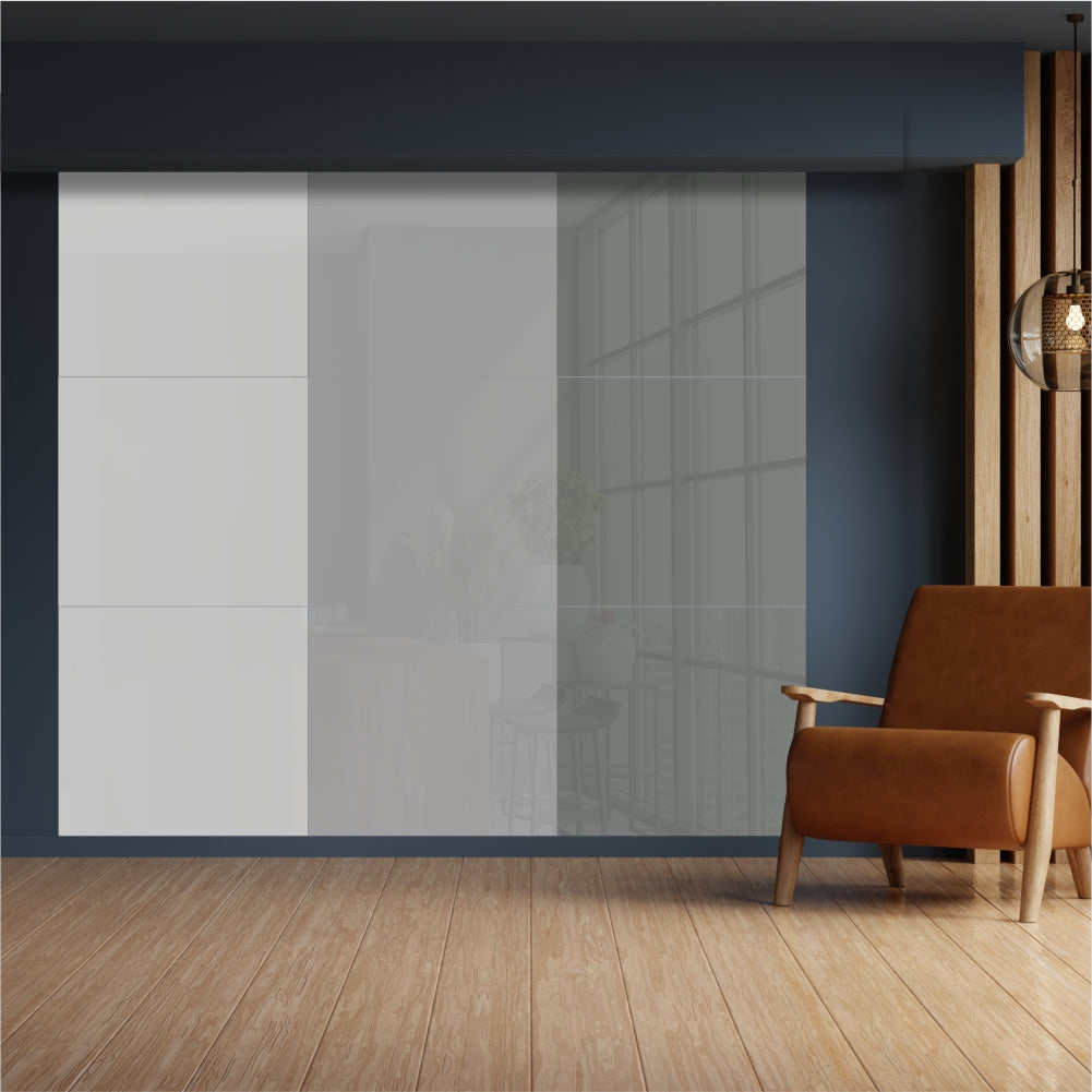 Decorative Glass Wall Tile (898 X 700 X 6mm) Signal Grey