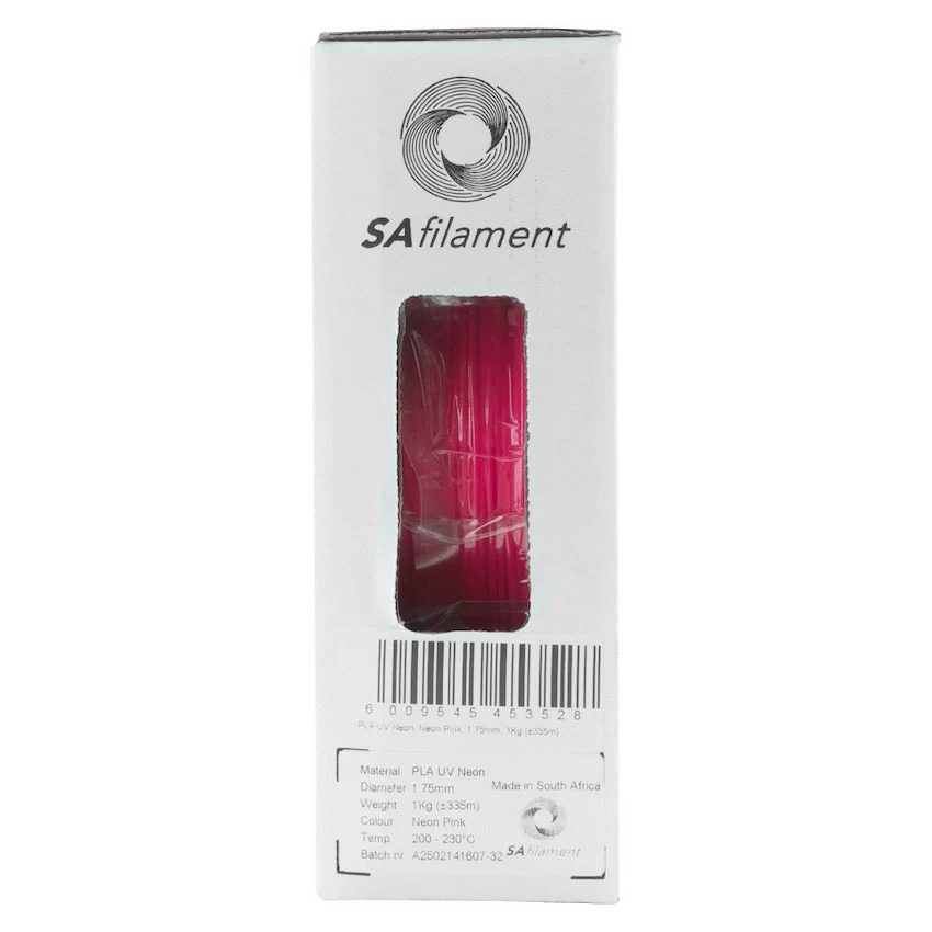 SA Filament PLA UV Neon Filament 1kg - Pink