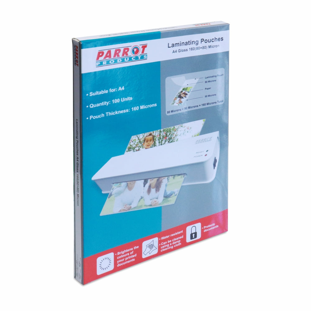 Laminating Pouches (A4 - Gloss - 220x310mm - 160 (80+80) Microns - Box 100)