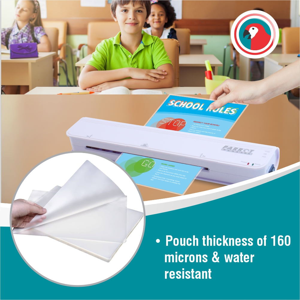 Laminating Pouches (A4 - Gloss - 220x310mm - 160 (80+80) Microns - Box 100)