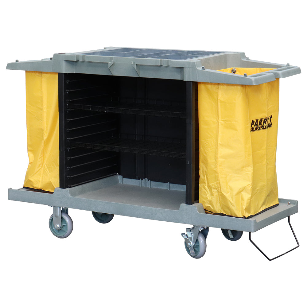Parrot Products Housekeeping Service Trolley Plastic Utility Cart