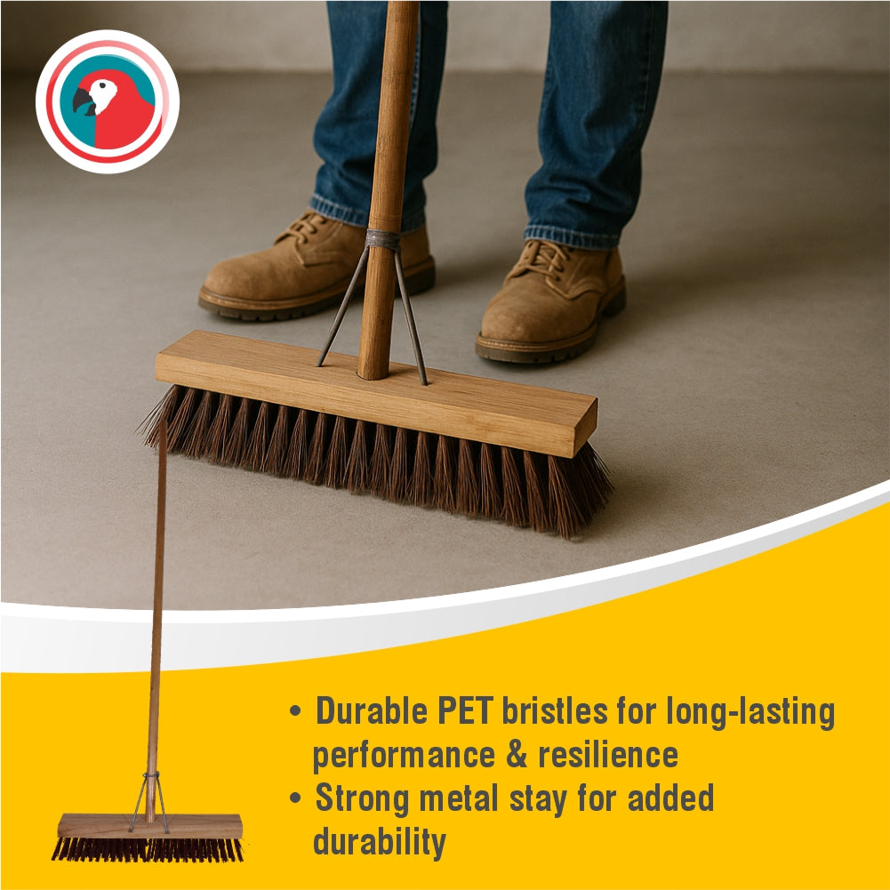 Janitorial Platform Broom Brown 305mm (12")