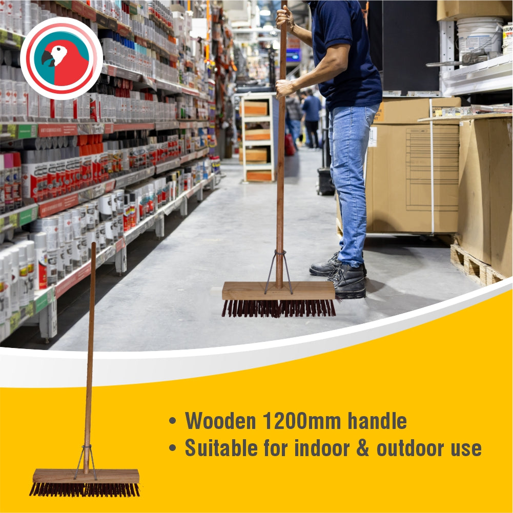 Janitorial Platform Broom Brown 305mm (12")