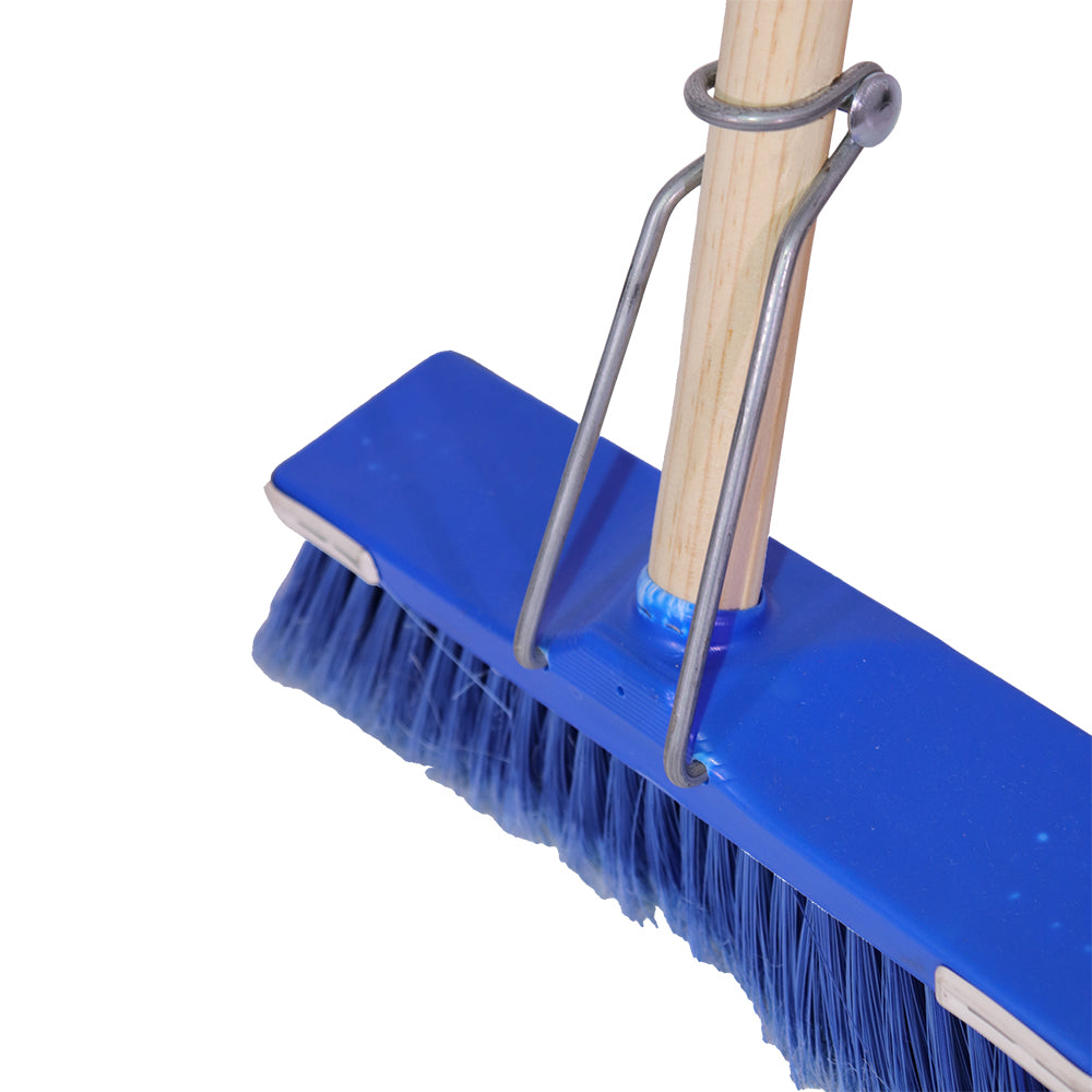 Janitorial Deluxe Broom Flagged Wooden Handle
