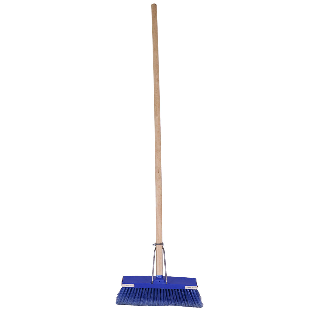 Janitorial Deluxe Broom Flagged Wooden Handle