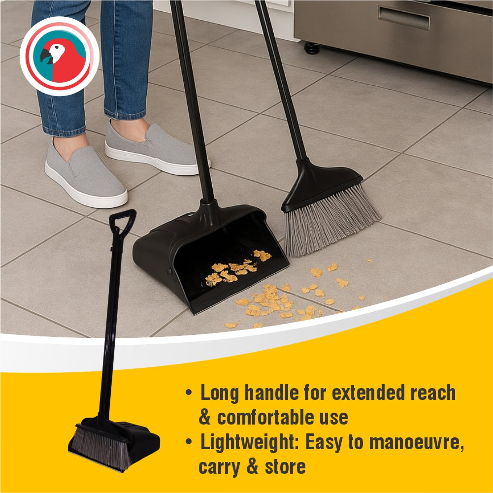 Janitorial Plastic Long Handle Scoop and Broom