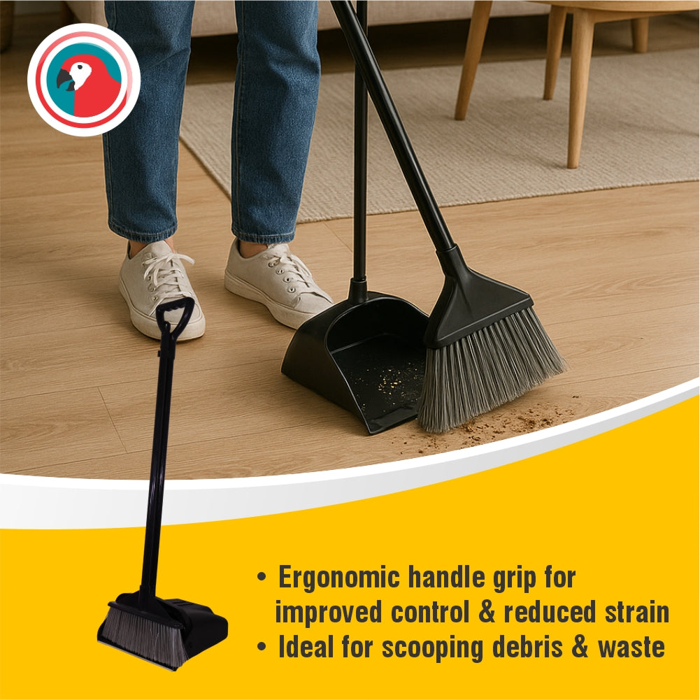 Janitorial Plastic Long Handle Scoop and Broom