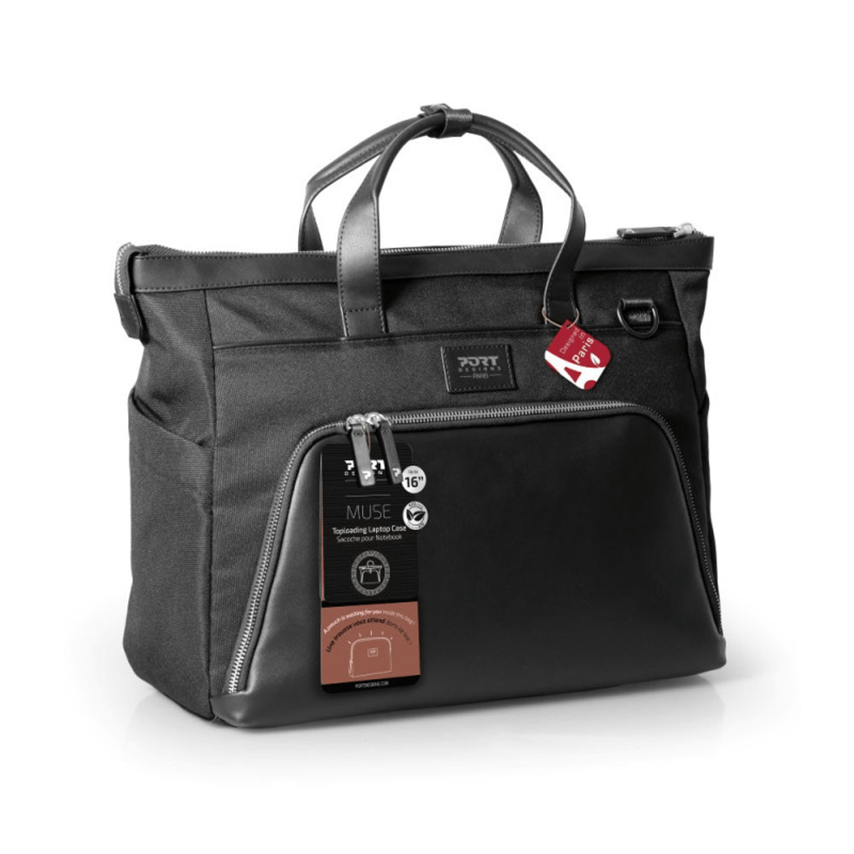 PORT MUSE SIGNATURE business 16″ laptop handbag – clutch bag included