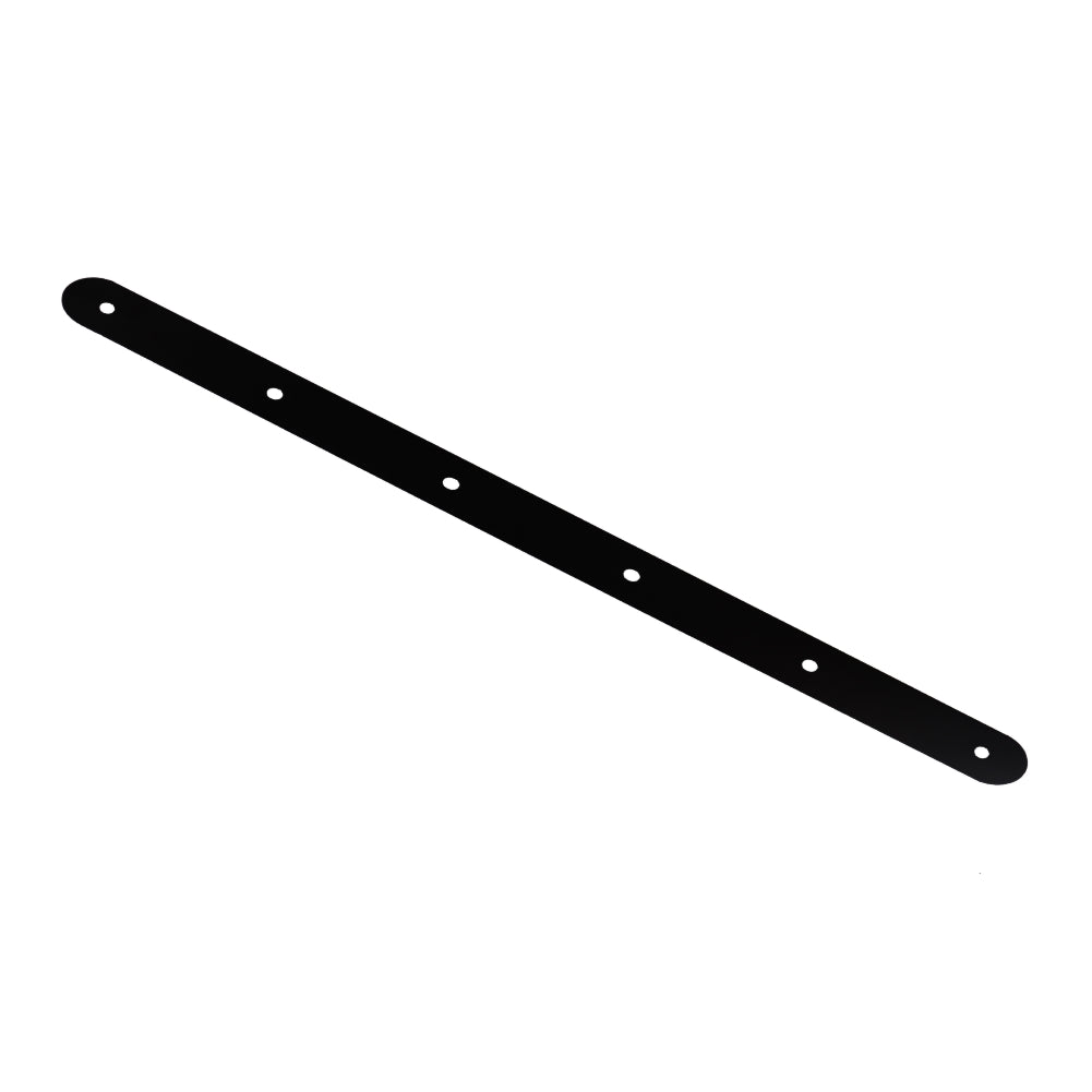 Slatted Panel Multi-Hook Bracket Black Steel Wall Hook Rail