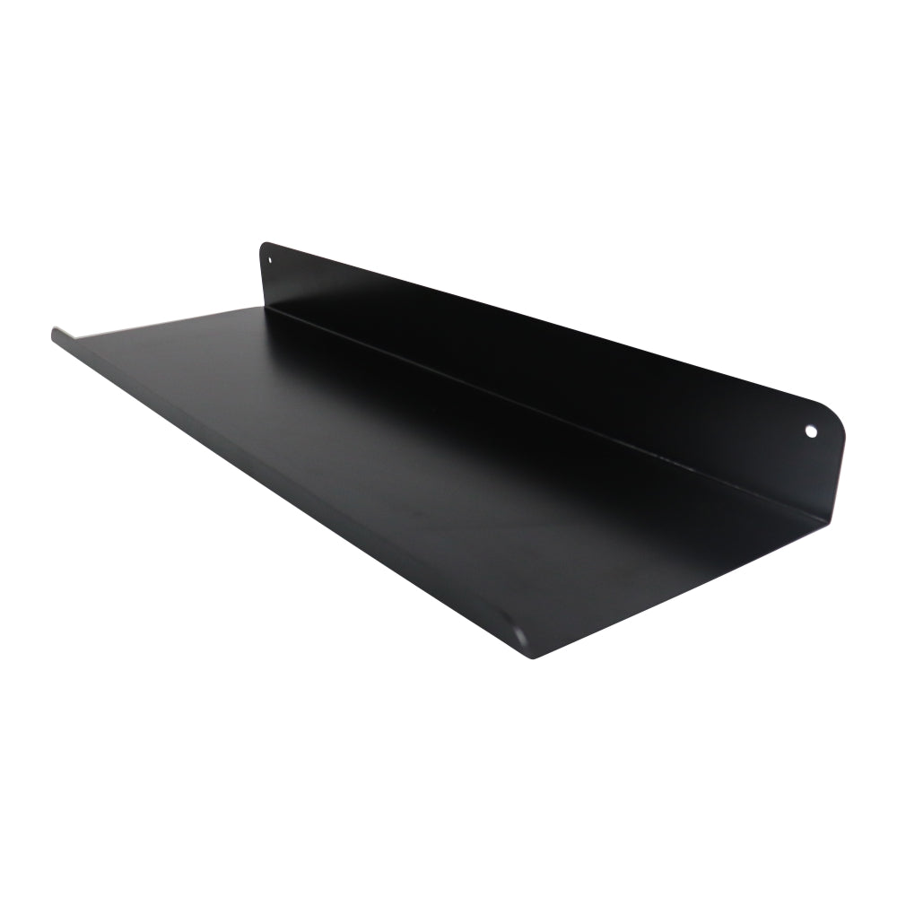 Slatted Panel Steel Shelf 1200mm Black Architectural Wall Shelf